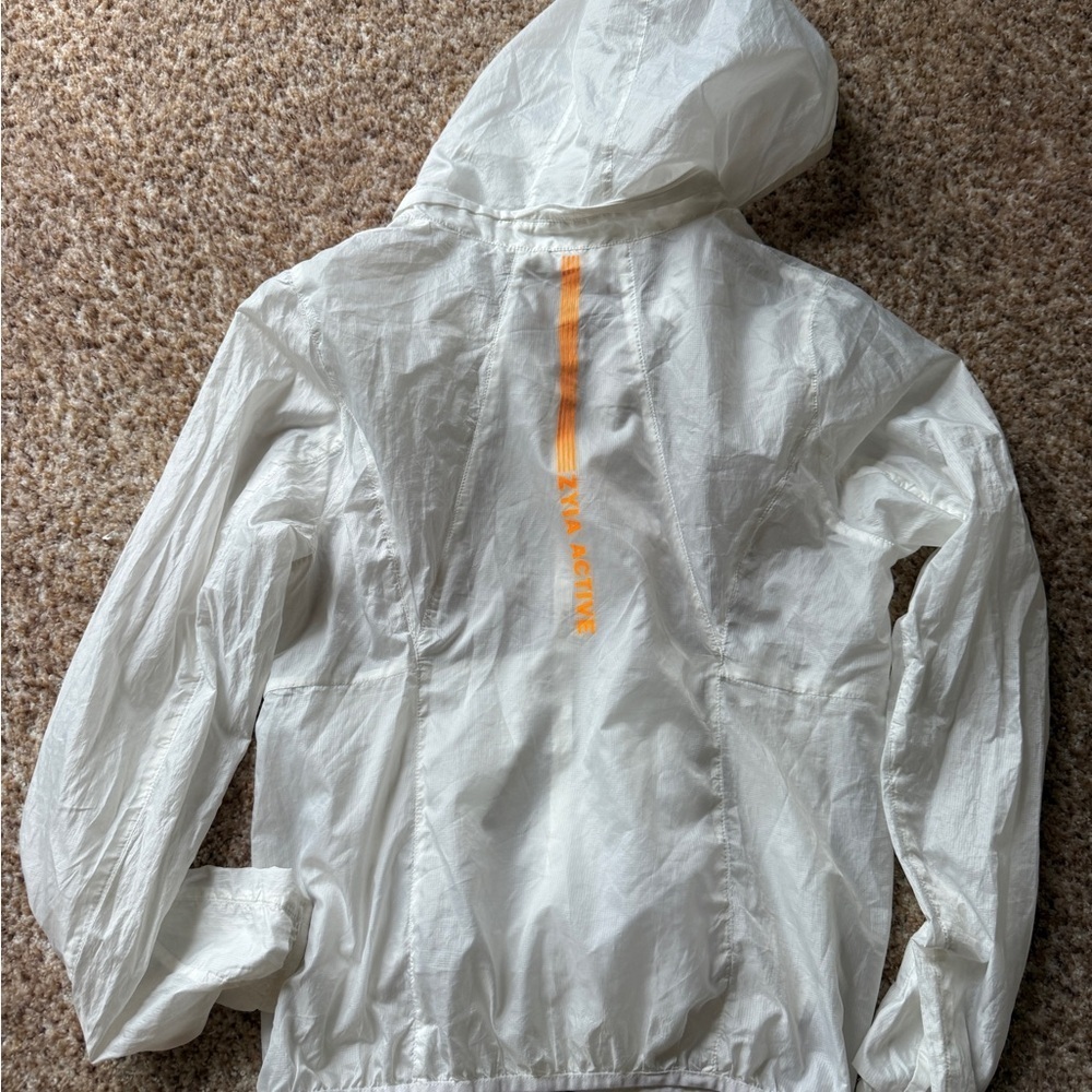 Women's White Hooded Jacket - Picture 3 of 3